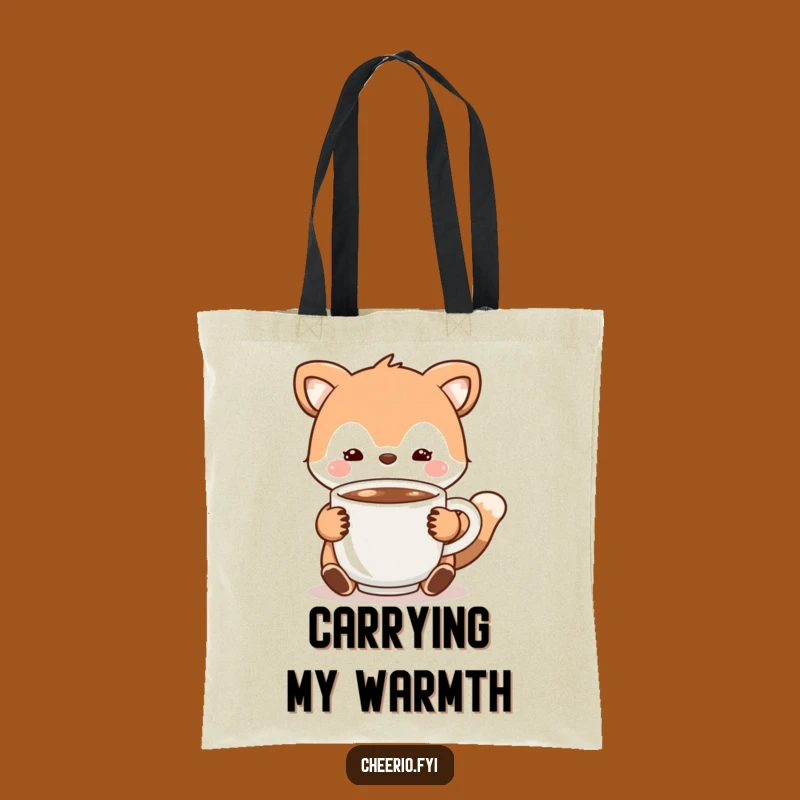 Funny Cocoa Animal Tote Bag: Carry Warmth and Cozy Vibes!
