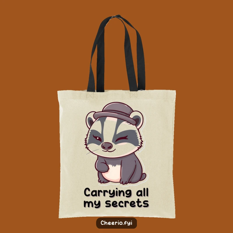 Funny Badger Bowler Hat Tote Bag: Stylish & Cute Animal Carry-All Gift