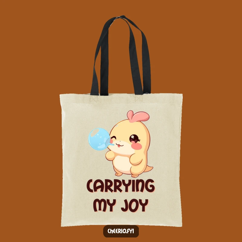 Funny Bubble Creature Tote Bag: Carry Pop of Fun Everywhere!