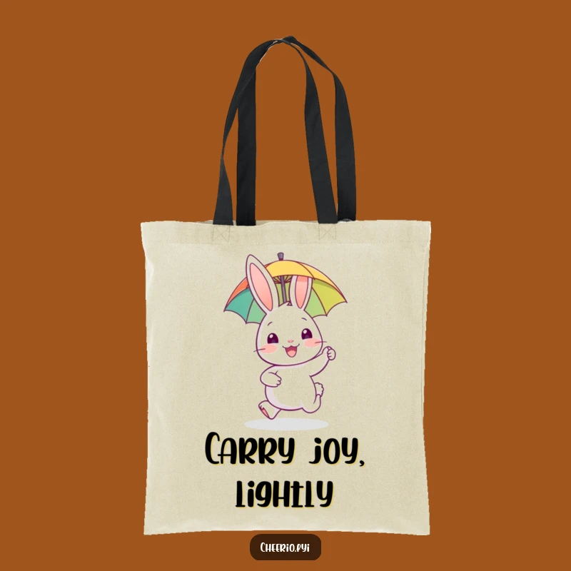 Funny Rabbit Umbrella Tote Bag: Carry Joy with a Hopping Rabbit Companion