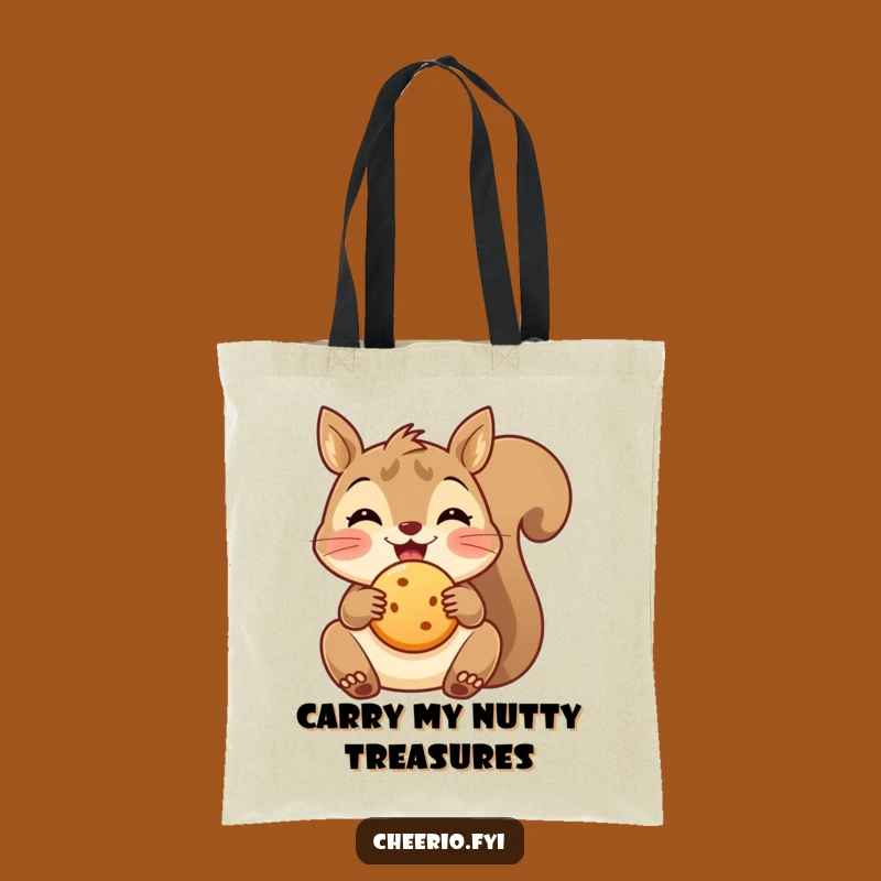Funny Squirrel Tote Bag - Biscuit Carryall for Delightful Outings