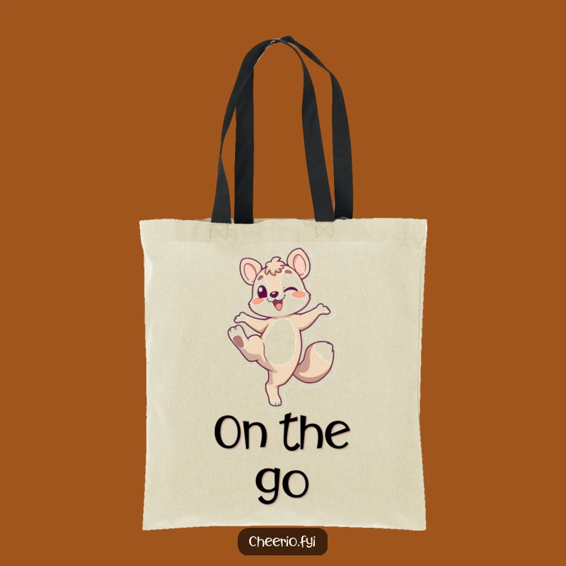 Funny Energetic Fox Tote Bag: Playful Kicks On the Go